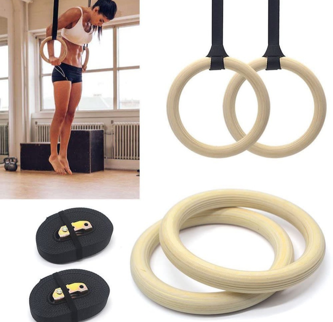 Gymnastics Workout Rings with Adjustable Straps. - Image 4